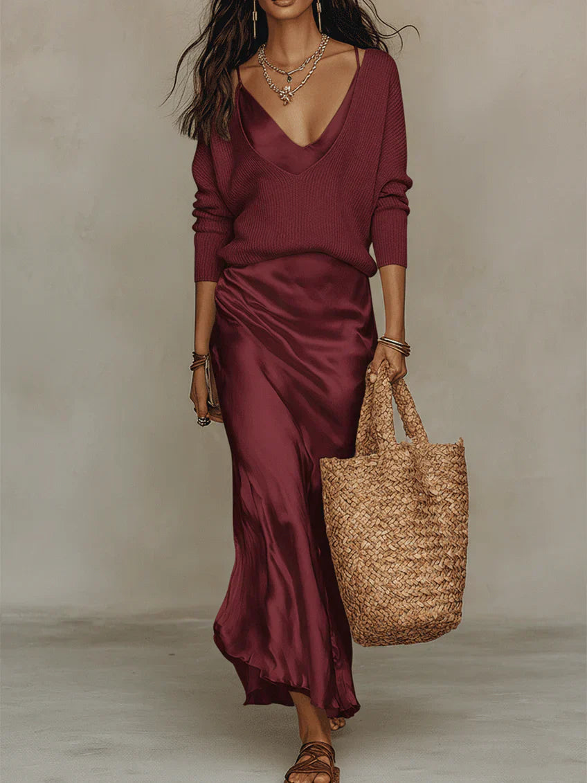 Elena - Élégante Robe Satinée