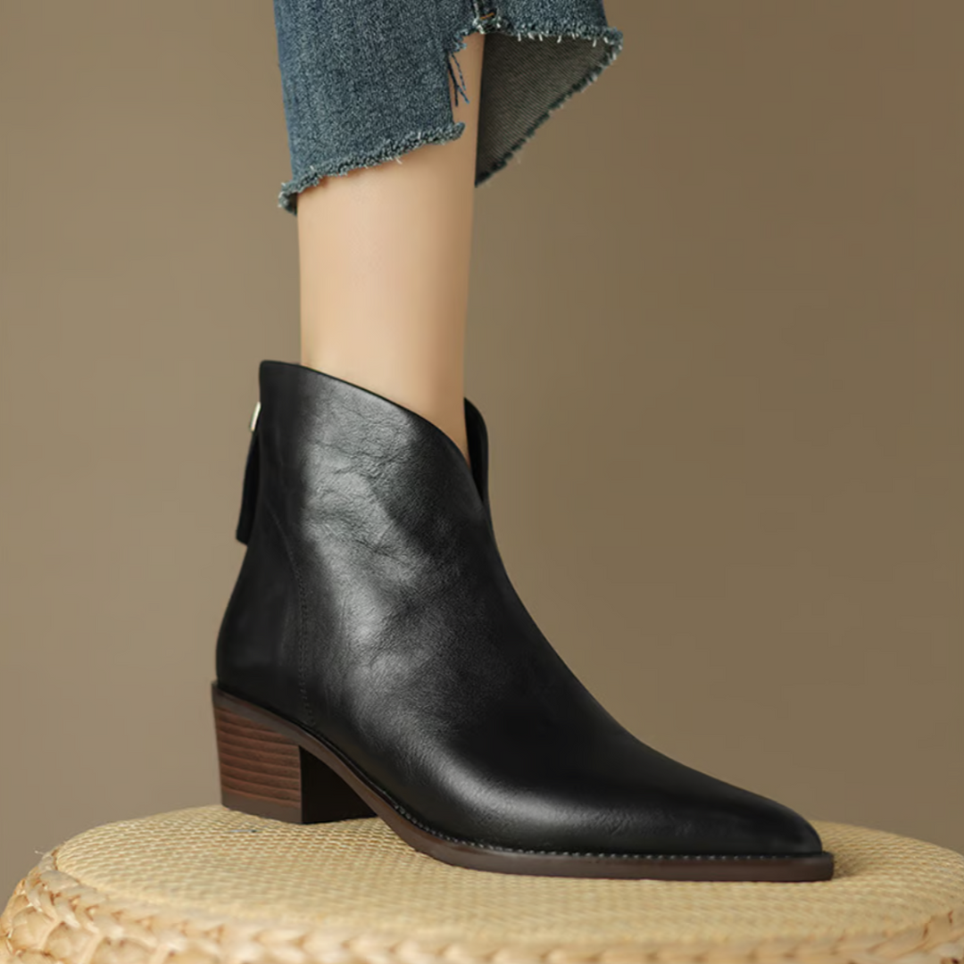 Camilla | Bottines chic à talon bas