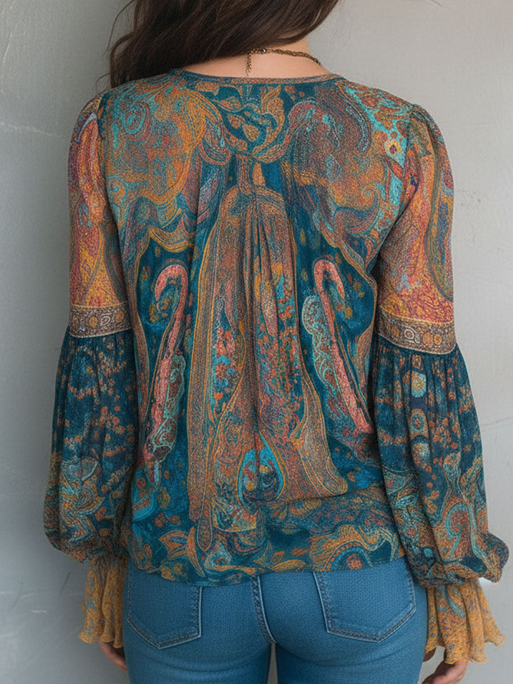 Sara - Blouse Bohémienne en Chiffon