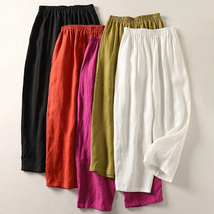 Amalia™| Pantalon Fluide en Coton et Lin