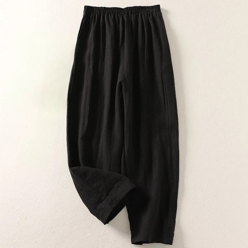Amalia™| Pantalon Fluide en Coton et Lin