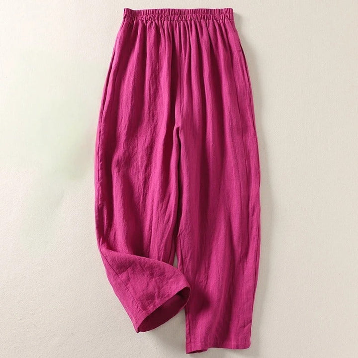 Amalia™| Pantalon Fluide en Coton et Lin