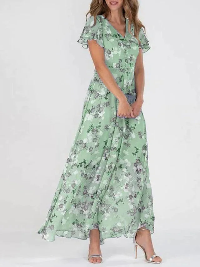 Robine - Robe Maxi Fleurie Élégante