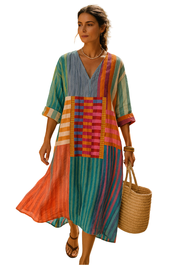 Lelly - Robe géométrique élégante