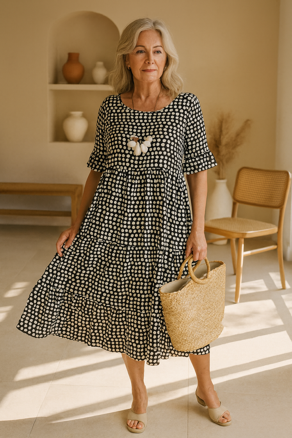 Diane - Élégante Robe Midi Décontractée