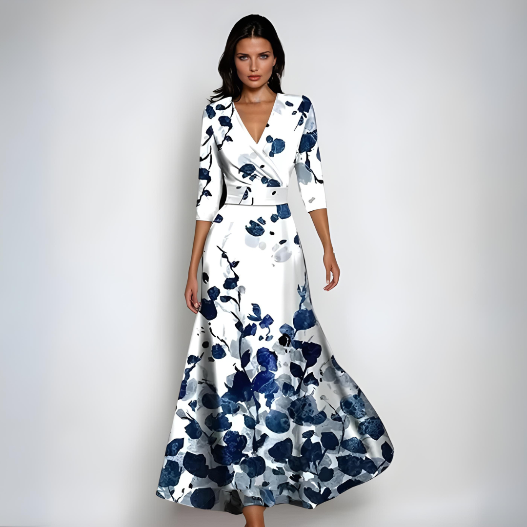 Valeria - Élégante Robe Maxi Fleurie