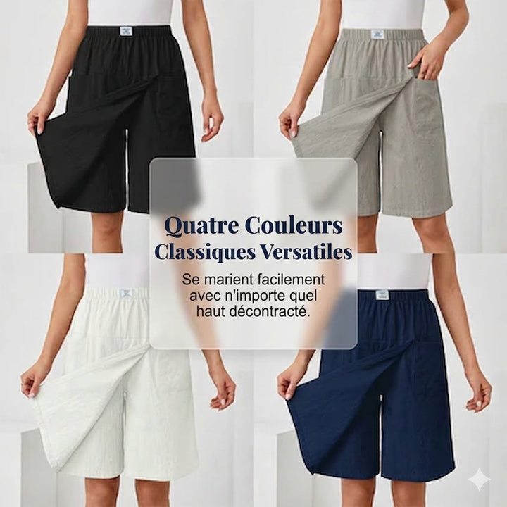 Rhona | Skort Taille Elastique Poches Liberté Active
