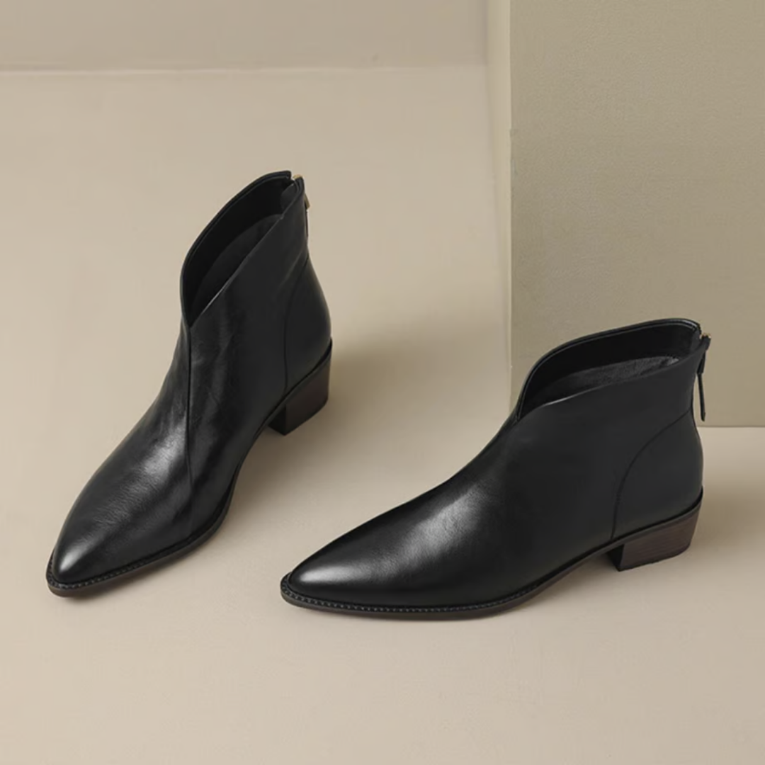 Camilla | Bottines chic à talon bas