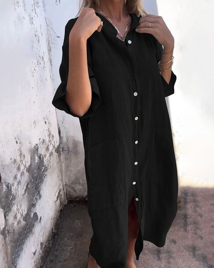 Melany - Robe Chemise Bohème Chic