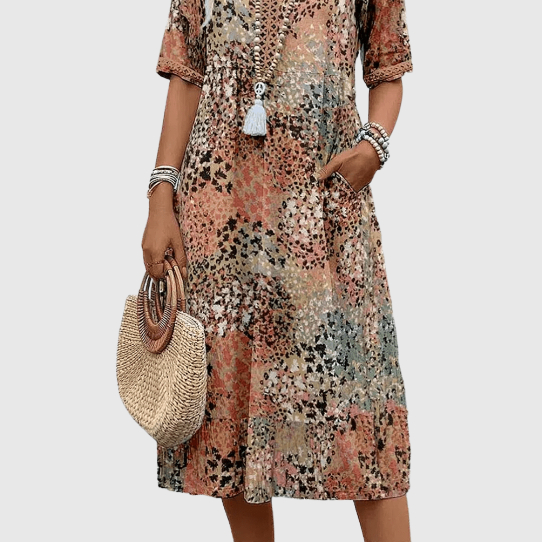 Soleil - Robe Midi Élégante Été