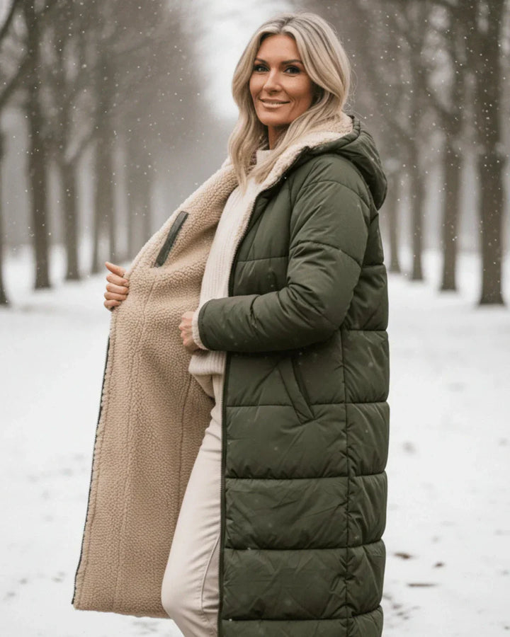 Layla - Manteau Long Réversible Élégant