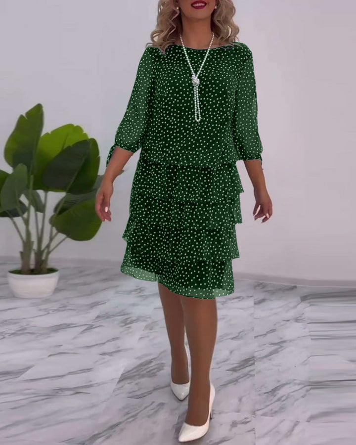 Blanche - Robe À Pois Élégante