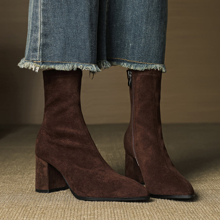 Alora - Bottines En Daim Luxueuses
