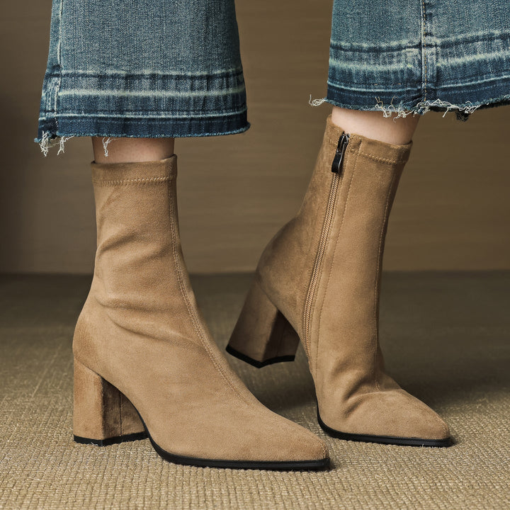 Alora - Bottines En Daim Luxueuses