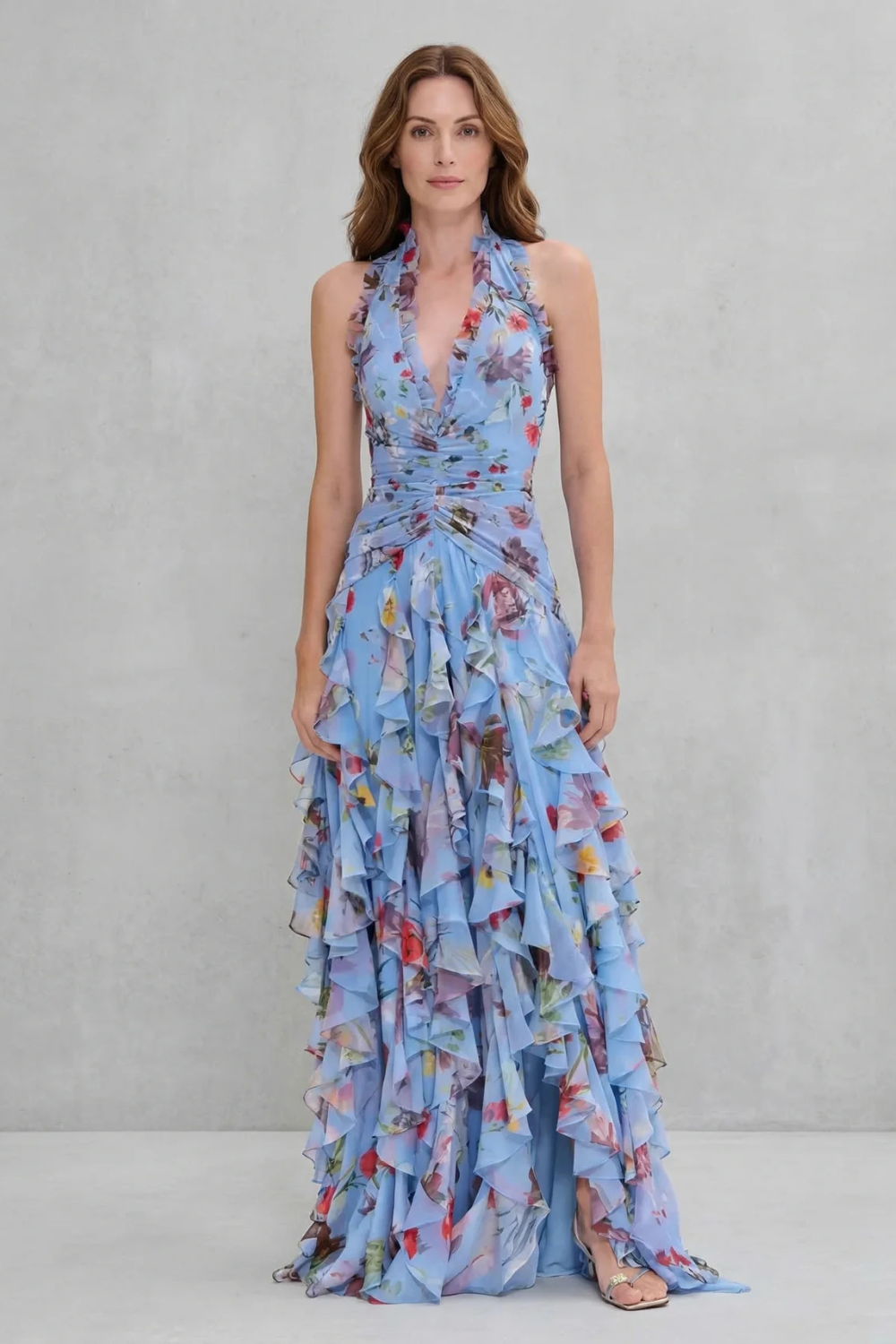 Trina | Robe Longue Élégante à Col Halter