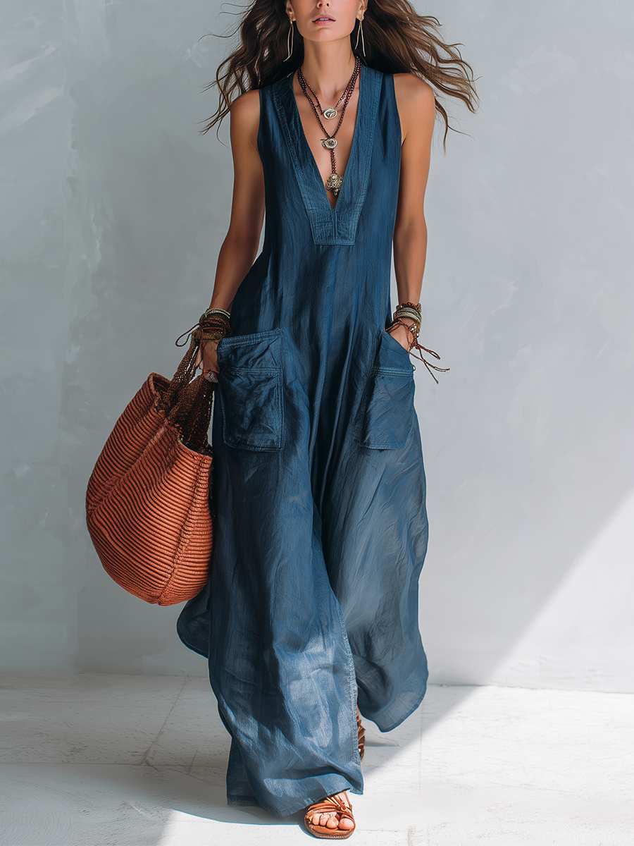 Lucy | Combinaison Large avec Poches Fonctionnelles