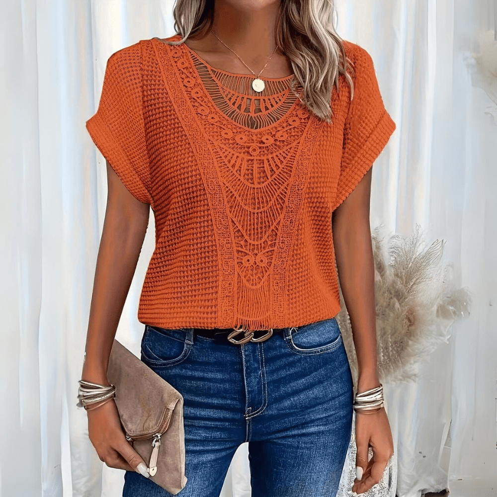 Karin - Blouse Élégante en Dentelle