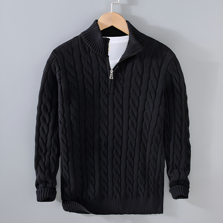 Anthony - Pull Torsadé Demi-Zip