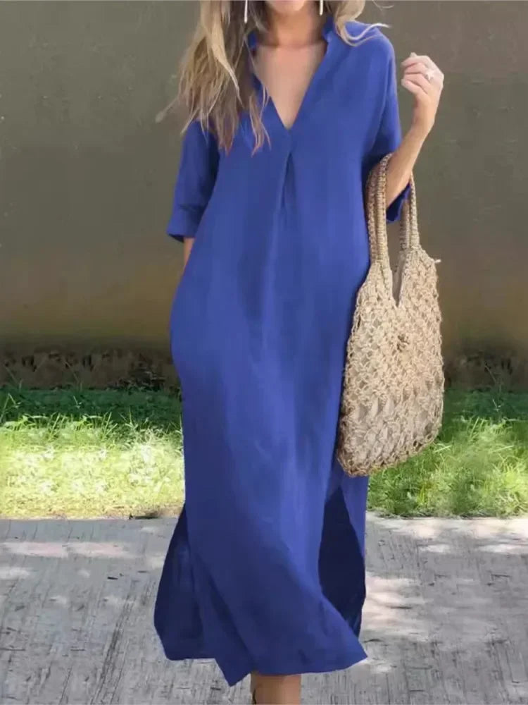 Fiora - Robe Longue Décontractée