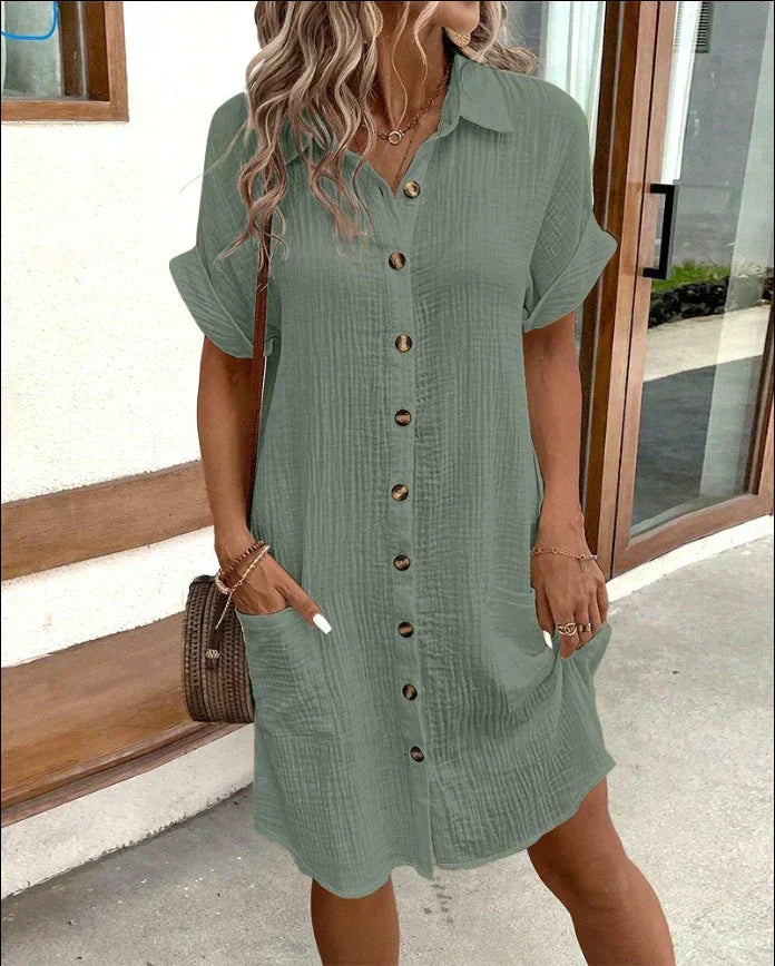 Dunya - Élégante Robe Polo Ceinturée