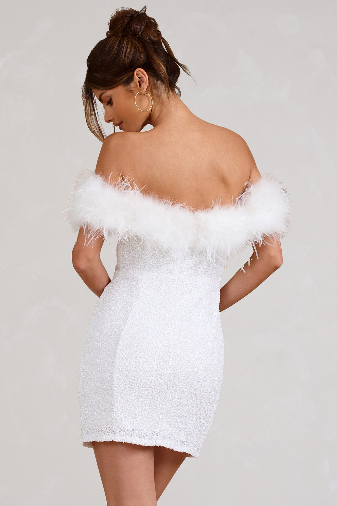 Lydia | Robe à paillettes avec Plumes