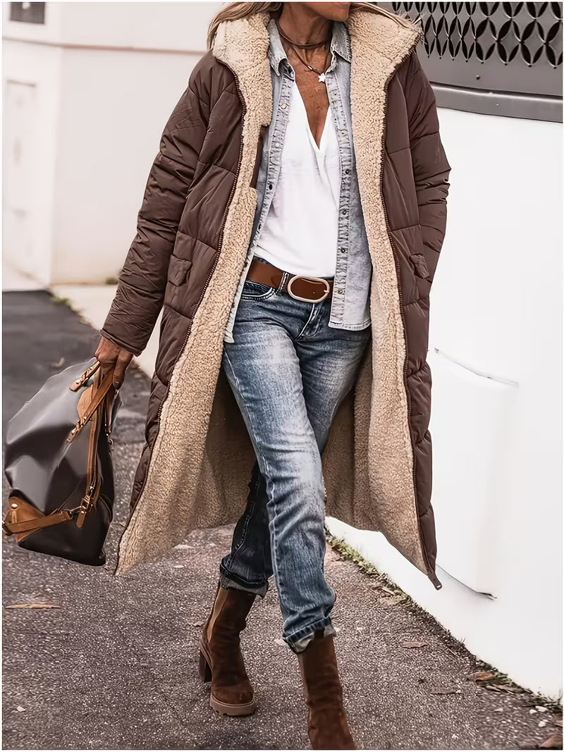 Layla - Manteau Long Réversible Élégant