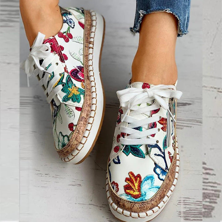 Éclair™ | Baskets Orthopédiques à Fleurs avec Fermeture