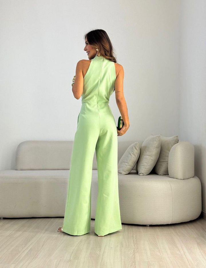 Trisha | Combinaison Fluide Élégante Taille Marquée Style Chic Soirée