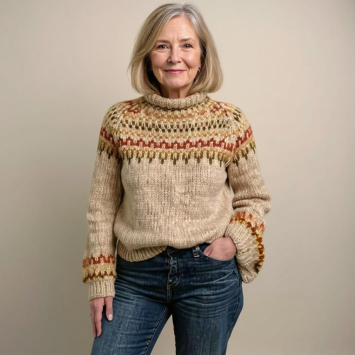 Ashley | Pull Islandais Vintage Fait Main