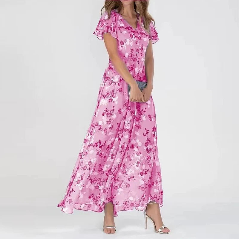 Robine - Robe Maxi Fleurie Élégante