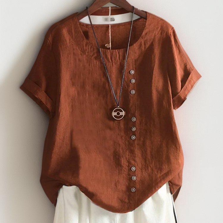 Isla - T-Shirt Chic Avec Boutons