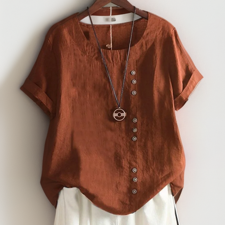 Celine - T-Shirt Chic Avec Boutons