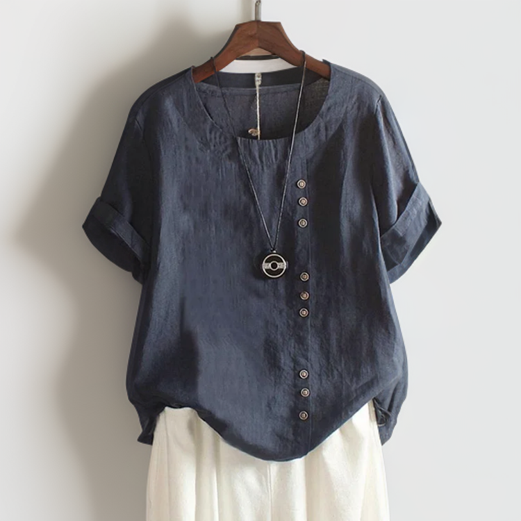 Celine - T-Shirt Chic Avec Boutons