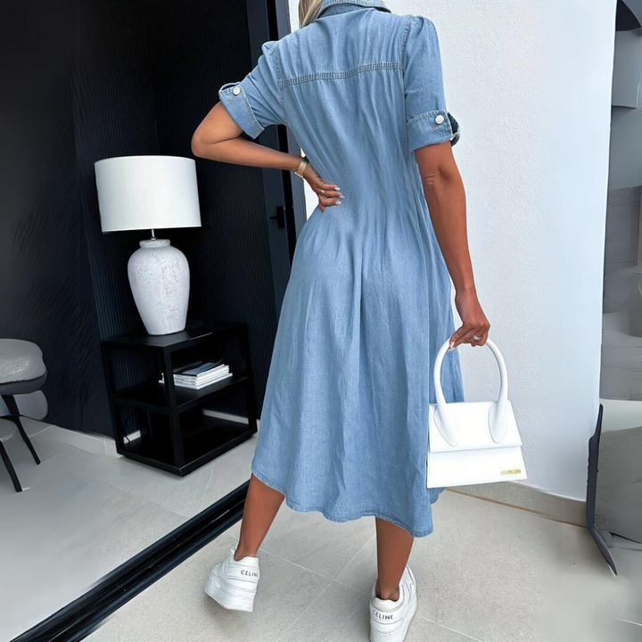 Celina - Élégante Robe En Jean