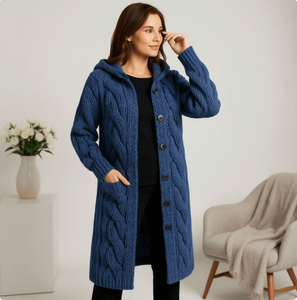 Marylin - Manteau Tricoté Élégant