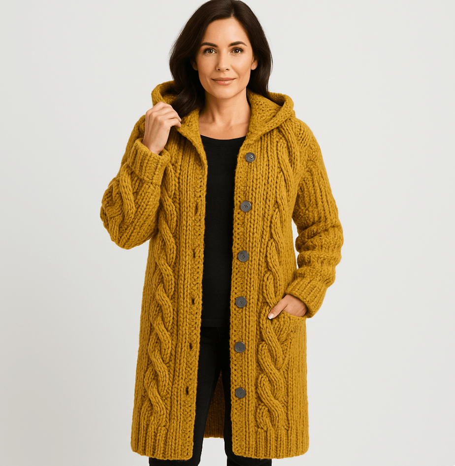 Marylin - Manteau Tricoté Élégant