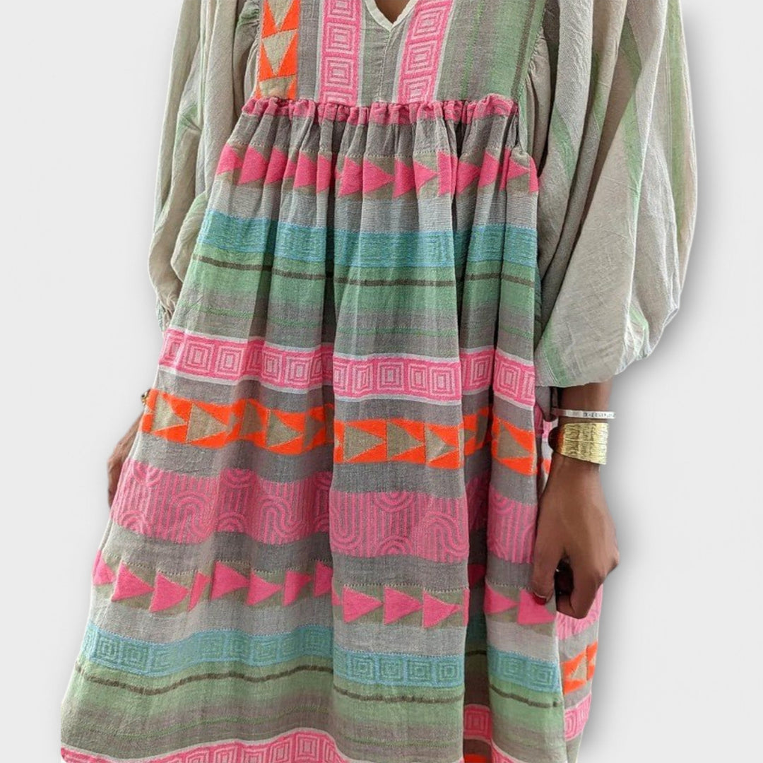 Elfruna - Robe Midi Boho Brodée