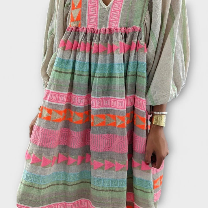 Elfruna - Robe Midi Boho Brodée