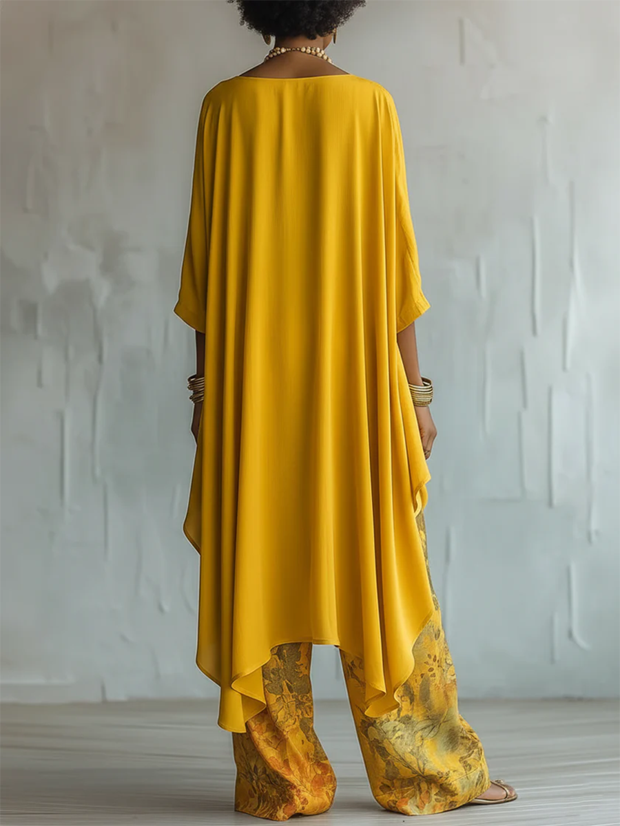 Patricia | Ensemble Imprimé Floral Artistique Élégant