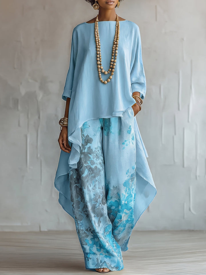 Patricia | Ensemble Imprimé Floral Artistique Élégant