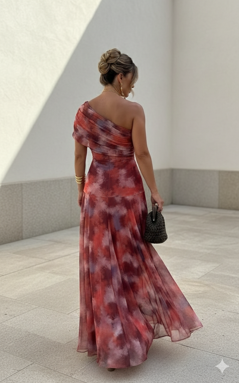 Irma | Robe longue fluide en satin, élégance intemporelle chez