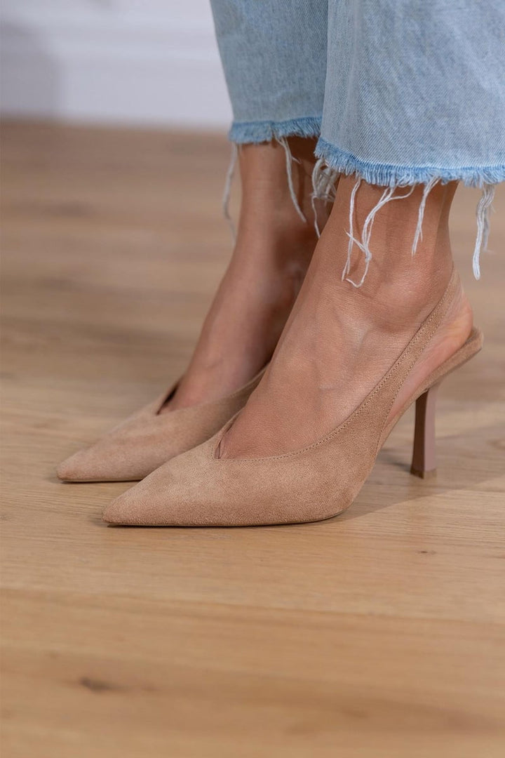 Claudia - Talons Beiges Élégants