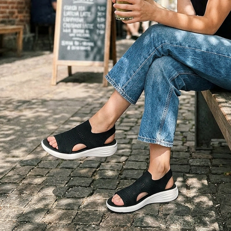 Anne™ | Sandales à Plateforme, en Matériau Respirant